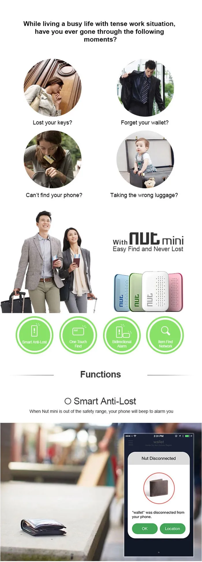 Nut Mini 3, умный искатель, Bluetooth, iTag, трекер, локатор для домашних животных, умный телефон, искатель, анти-потеря, напоминание, для кошелька, багажного ключа, искатель