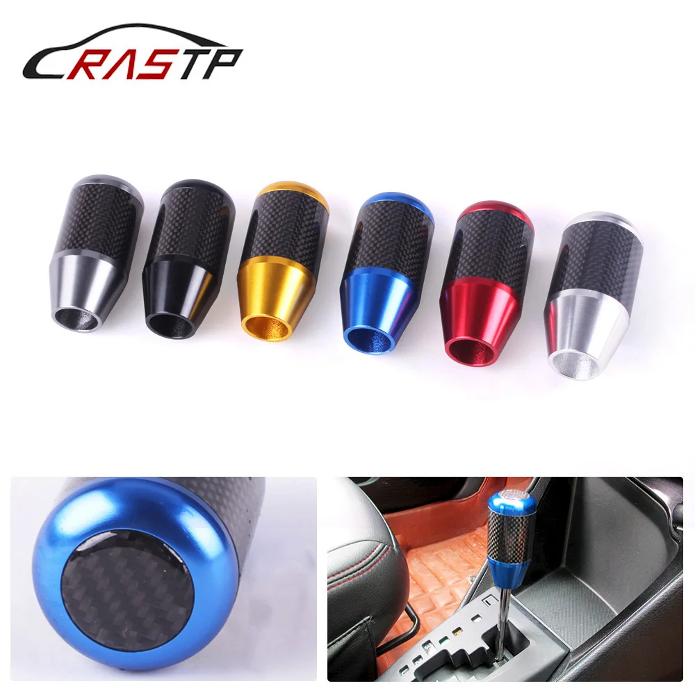 

RASTP-New Arrived Carbon Fiber Manual Gear Shift Stick Shifter Lever Knob for Most Car RS-SFN053