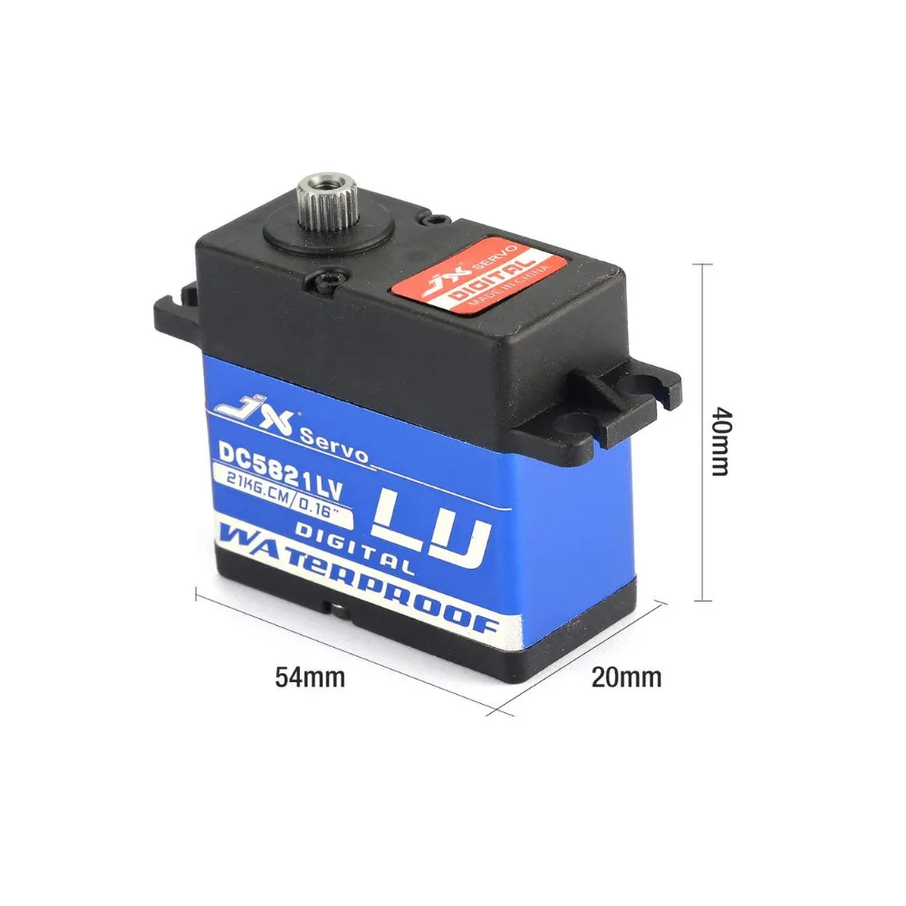 4 шт. в упаковке JX DC5821LV водонепроницаемый 21,8 кг металлический цифровой сервопривод для 1/8 1/10 RC автомобиля Scaler Buggy Crawler