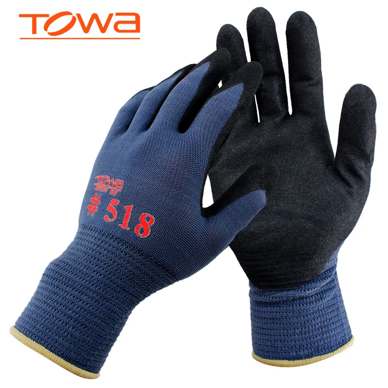 Nitrile oil resistant gloves protective slip resistant glove wear