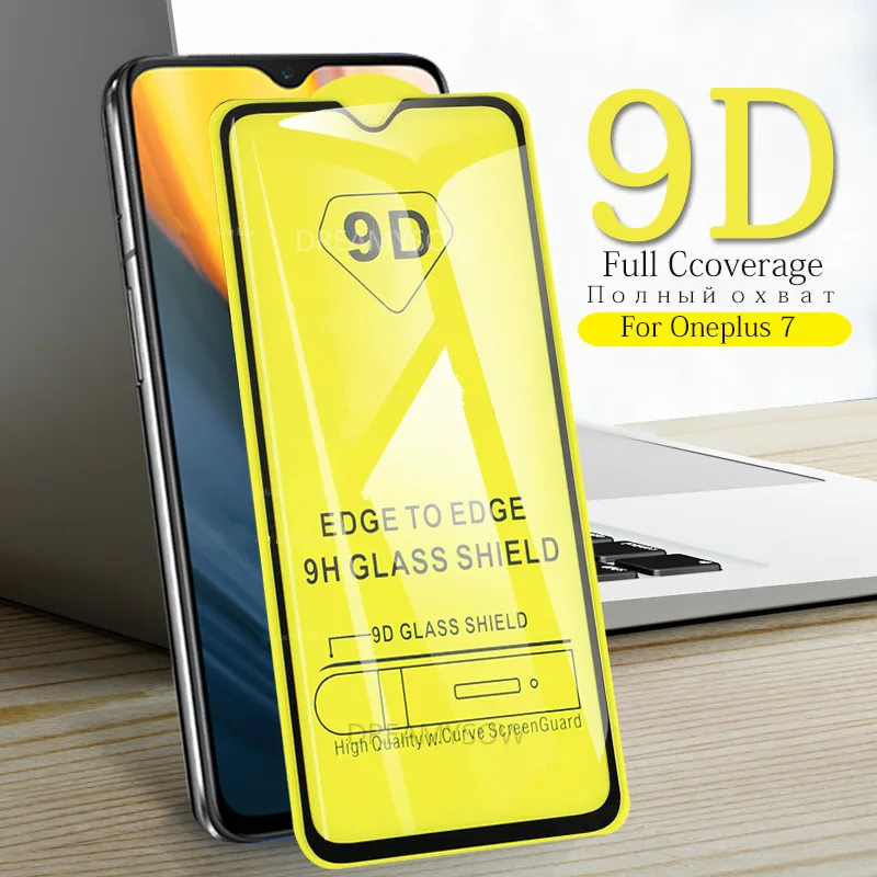 

9D Full Cover Glass For Oneplus 7 Tempered Glass For Oneplus 6T 1+6T Protective Glass For One Plus 1+7 9H Screen Protector Film