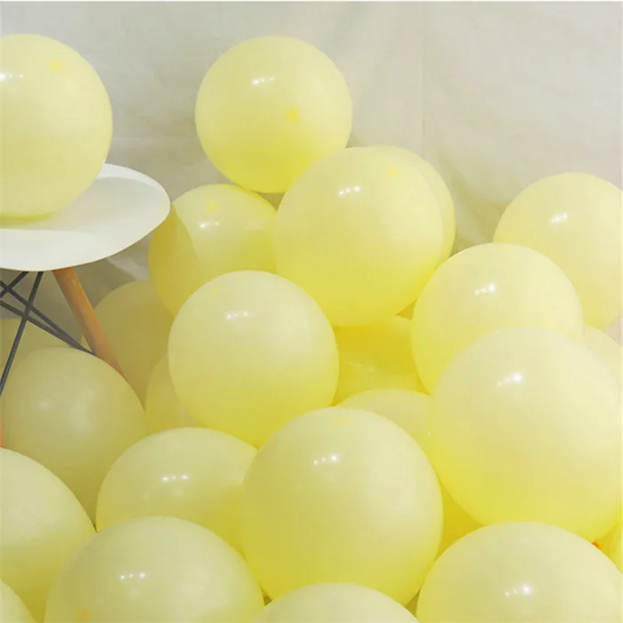 10pcs12inch Globos фиолетовый Макарон конфетти Латексный Шар С Днем Рождения украшения для детской свадьбы воздушный шар белый воздушный шар из фольги - Цвет: 2.2g Maca D7 Yellow