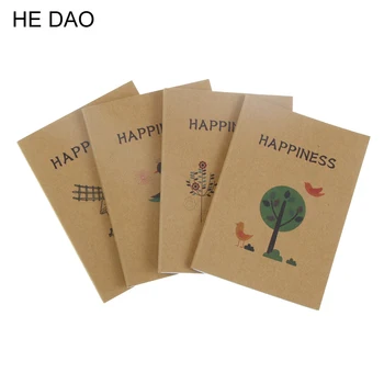 

12 X 9 cm Fresh Style Tree And Birds Mini Notebook Diary Pocket Notepad Graffiti Book Promotional Gift Stationery