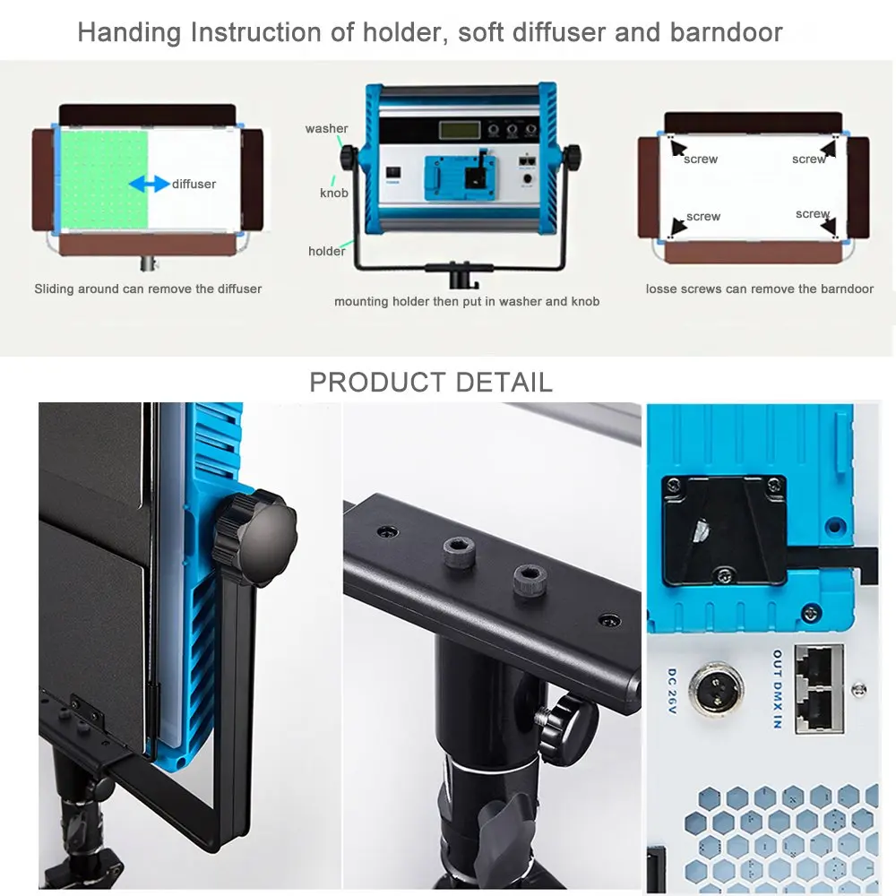 A1200C приложение управление RGB светодиодный светильник 4 цвета фотография Pro мягкий светильник Панель шторки/DMX совместимый фото студия видео фильм лампа