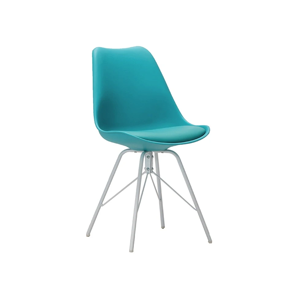 Modern Style Dining Chair Blue Set Of 4 Leisure Chair Can Be Place In Office Living Room Indoor Kitchen Assembled Metal Leg Dining Chairs Aliexpress