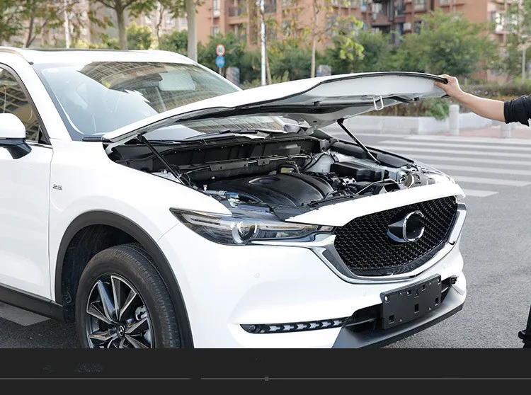 Для Mazda Cx-5 Cx5 KF капюшон весенний комплект со штанами из 2 предметов Установите передний капот крышка гидравлический шток стойки Весна Противоударная накладка