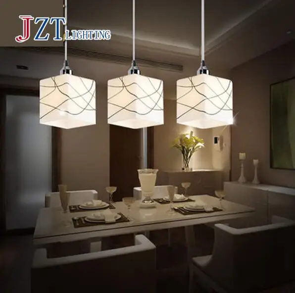 T Современный простой подвесной светильник с светодиодные лампы E27 9 Вт для