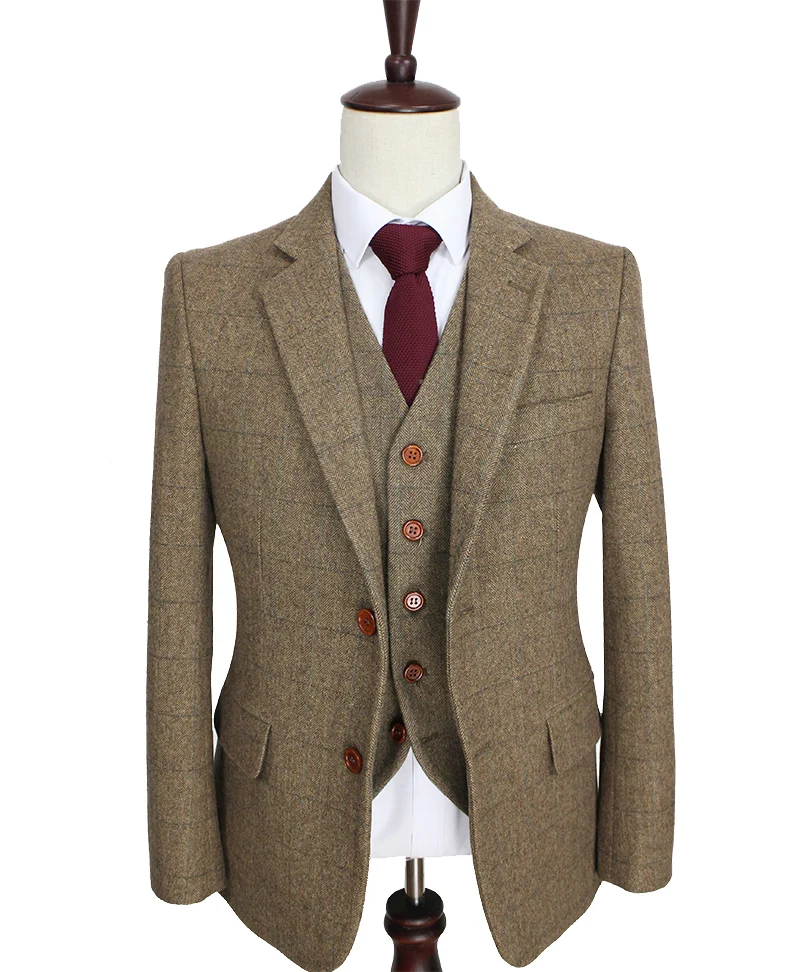 Sie können auch mögen GOMY Herren Slim Fit 3-Teilig Anzüge Business Hochzeit ein Knopf Smoking BSCC6TY.