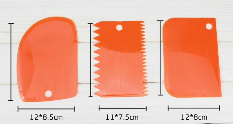 3 шт./компл. Лидер продаж высокое качество красочные Многофункциональный нерегулярные зубной кромкой для самостоятельного приготовления мороженого скребок торт пресс-формы