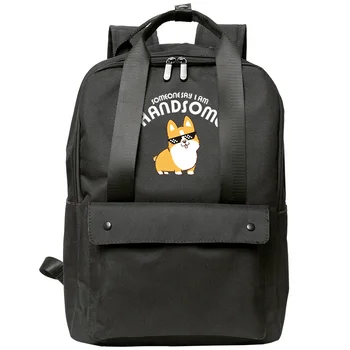 

Preppy Style Cute Corgi Dog Women Travel School Backpack Hand Back Bag Shoulder Bags Mochila Feminina