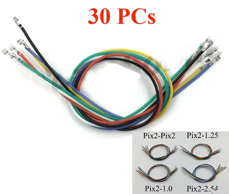 

30PCs Pixhawk/apm/CC3D/SP Racing F3 GPS Transmitter OSD Connecting Cable 1.25 to 1.0/1.25/2.54 Core Silicone Adapting Wire 30CM