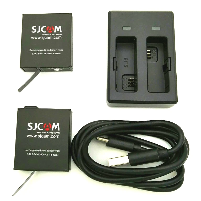 Оригинальные зарядные устройства SJCAM SJ9 Dual charger 1300mAh литий-ионная аккумуляторная батарея для камеры SJCAM SJ9 Strike SJ9Max