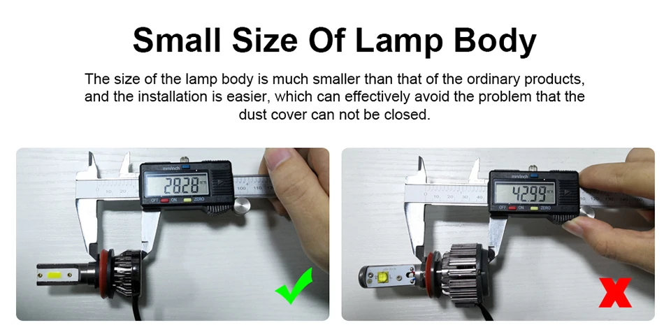 AVACOM 8000K 4300K H7 LED Bulbs H4 LED Car Headlight H1 H8 H9 H11 9005 HB3 9006 HB4 12V 8000LM Auto Headlamp LED 3000K 6500K 60W (13)