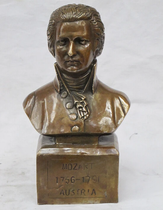 9 &quotЗападная ХУДОЖЕСТВЕННАЯ Бронзовая статуя Вольфганга Амадеус Моцарт мастер