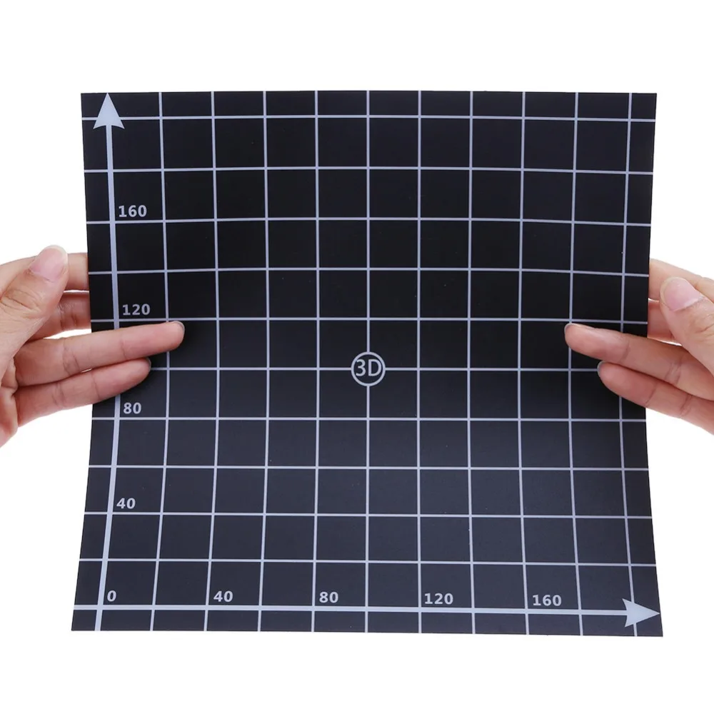 أسود بسيط 300x300 ملليمتر/220x220 ملليمتر المطبوعة الساخن السرير سطح ملصقا جزء التبعي مع 1:1 تنسيق ل 3D طابعة عالية الجودة