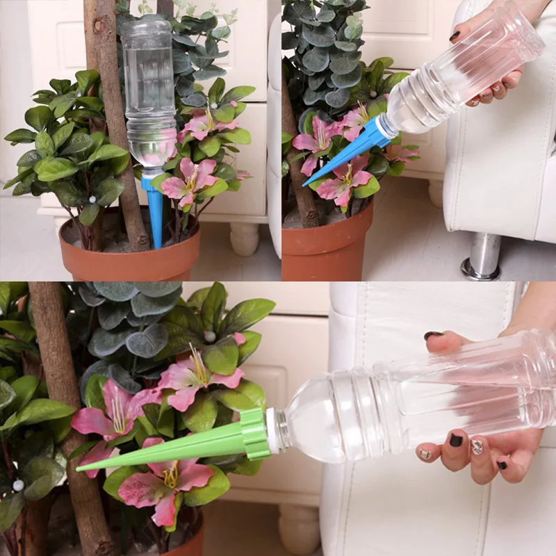 4Pcs Plant Potted Flower Home Indoor Garden Supplies  Installed Irrigation System Houseplant Spikes Energy Saving Environmental