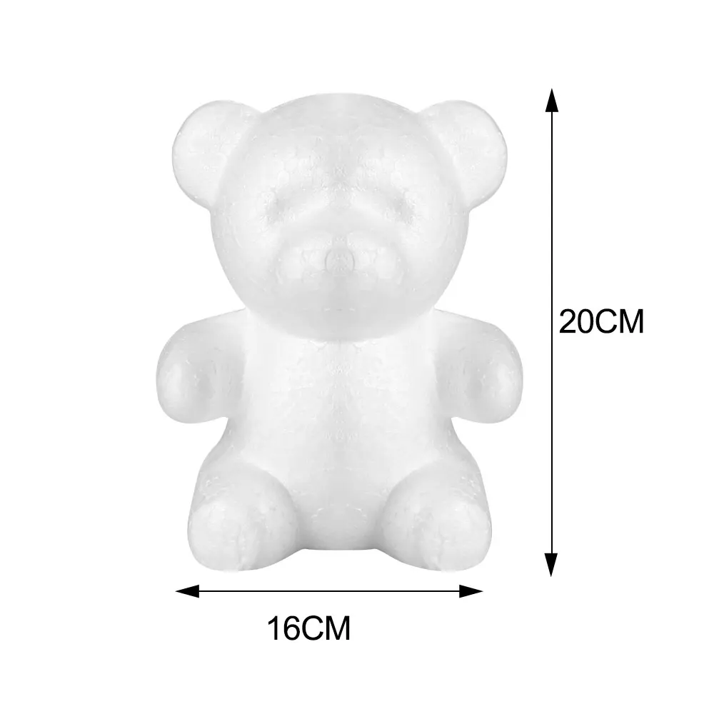 B 1pcs 200mm Modelling Polystyrene Styrofoam Foam bear White Craft Balls For DIY Christmas Party Decoration Supplies Dropshipping - Цвет: B