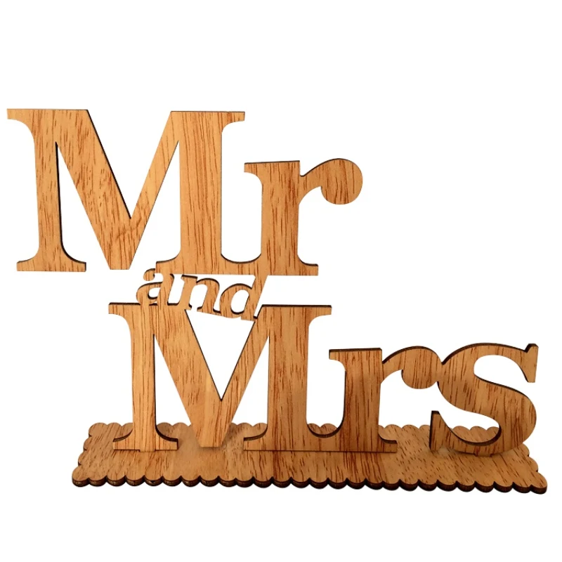 Mr& Mrs деревянные буквы для Свадьбы вечерние украшения Романтическая свадьба украшения для дня рождения поставки домашний декор "сделай сам" Свадебный деко
