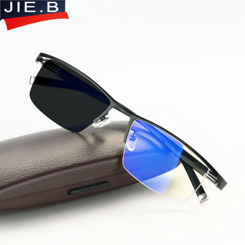 

Anti Blue Rays Transition Photochromic Reading Glasses for Men UV Protection, Anti Glare Presbyopia Eyewear with diopters glasse