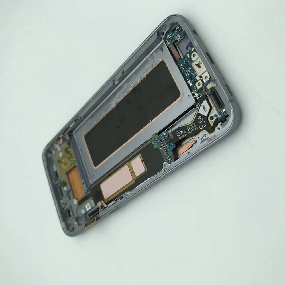 Высококачественный сенсорный ЖК-экран дигитайзер дисплей со средней рамкой для samsung Galaxy S7 edge протестирован перед продажей