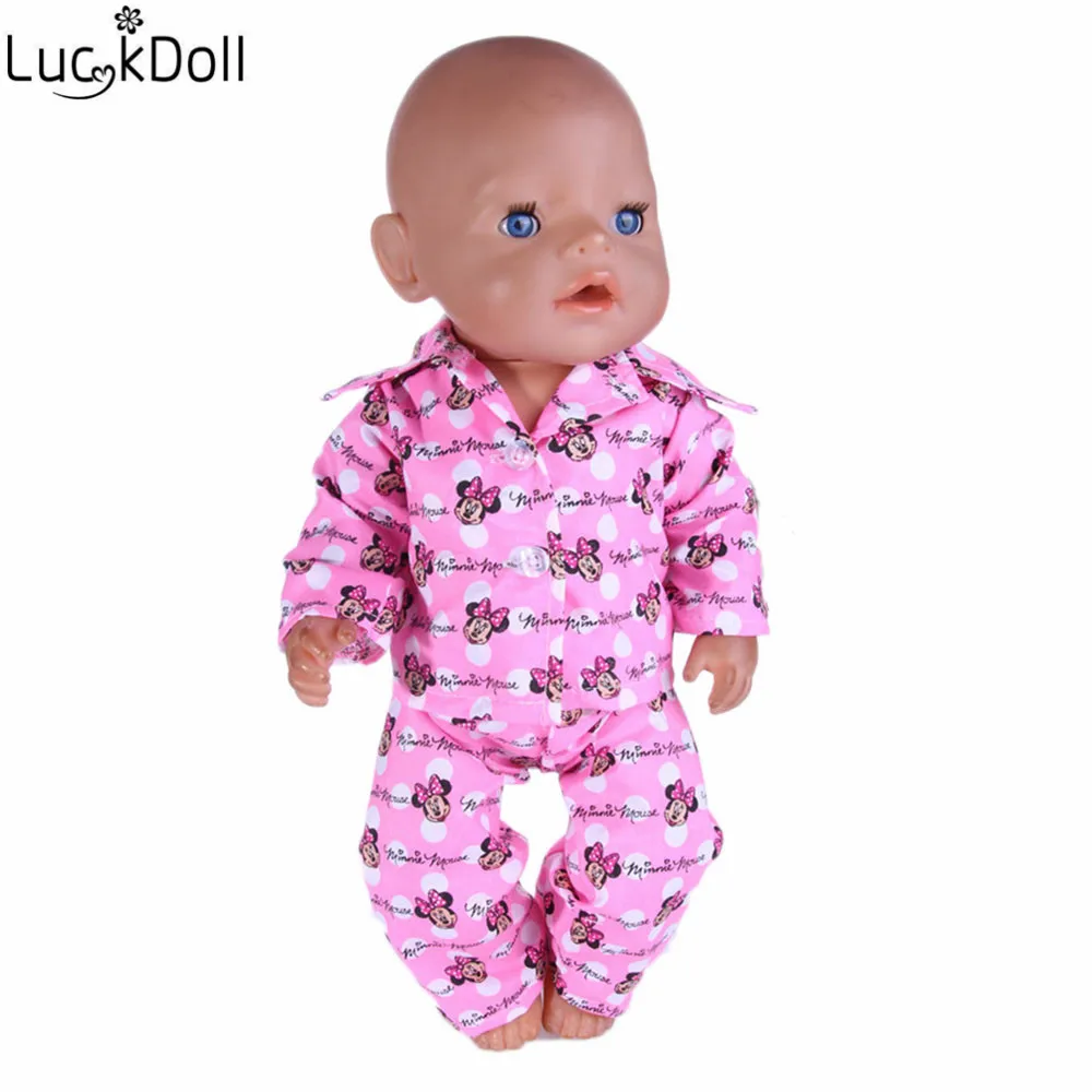 Luckydoll 15 шт. новая одежда куклы пижамы подходит 18 дюймов Американский 43 см BabyDoll аксессуары игрушки Детские лучшие рождественские подарки