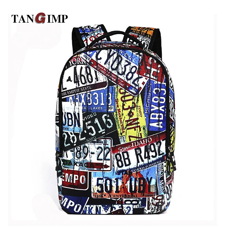 TANGIMP18 Cool 3D Crazy Shoes Plate Printing Backpack Men s Backpack Bag for Boy Laptop School