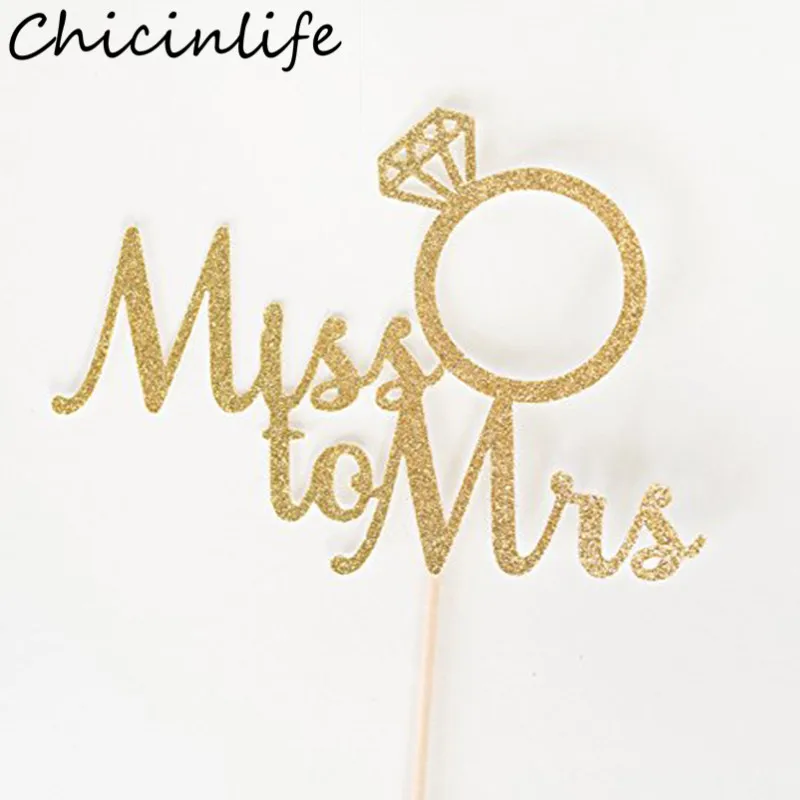 Chicinlife 10 шт. топпер для капкейка Miss To Mrs девичвечерние свадебной вечеринки