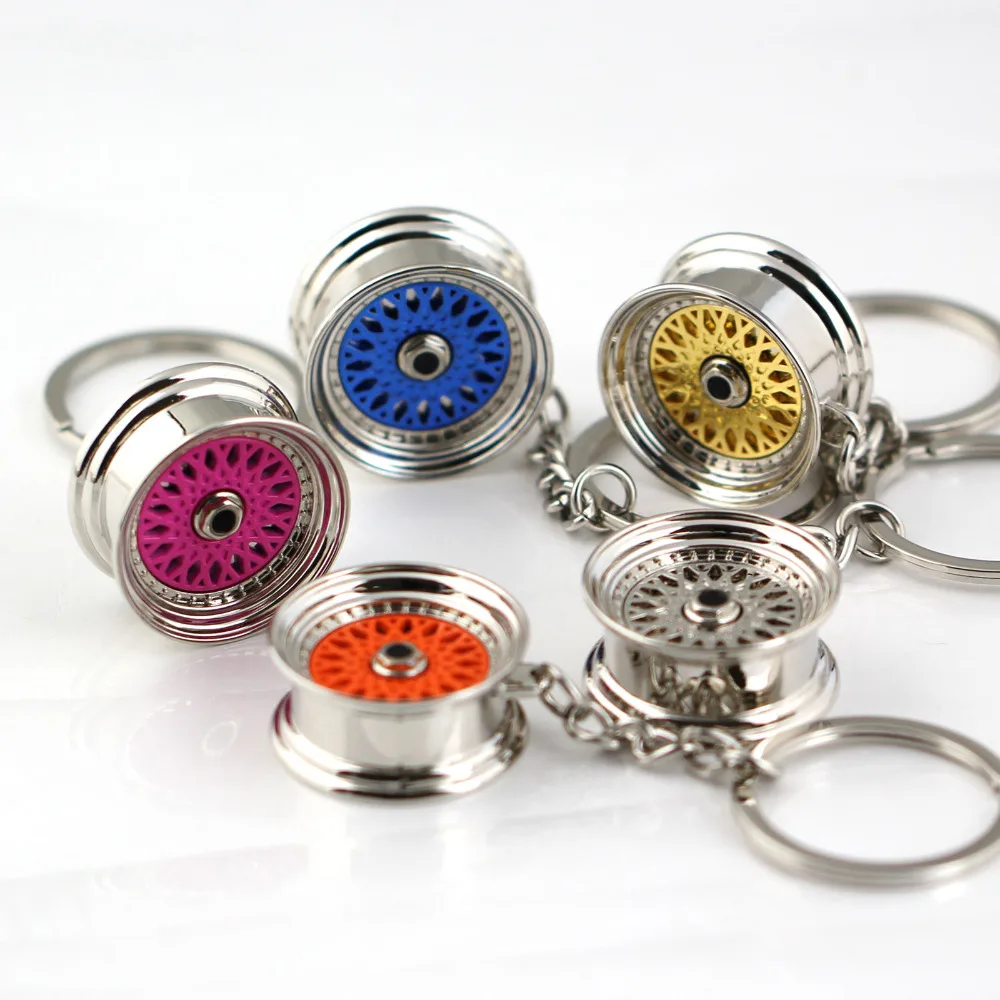 10PCS/Lot Wheel Rim Model Keychain Creative Accessories Auto Part Car