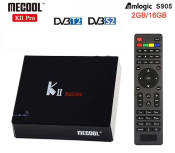 

MECOOL KII Pro Android 7.1 TV Box 2GB+16GB DVB-S2 DVB-T2 Pre-installed Amlogic S905 Quad-core Bluetooth Smart Media Player