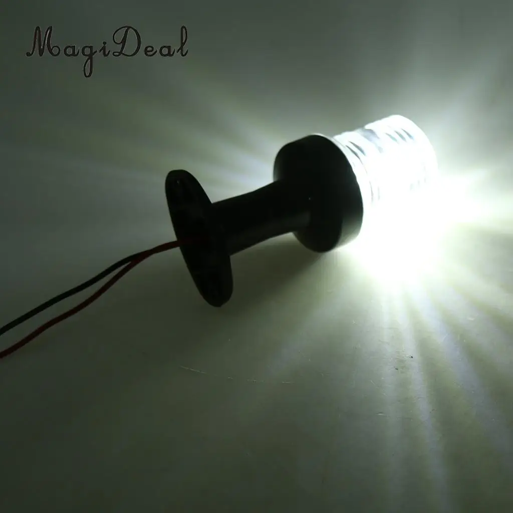 

MagiDeal 12V 2.5W LED 5' Boat Anchor Stern Masthead Navigation All Round White Light for Kayak Canoe Boating Dinghy Yacht