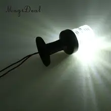 MagiDeal 12V 2.5W LED 5 ”kotwica łodzi Stern topu nawigacja okrągłe białe światło dla kajak kajak łodzi ponton jacht