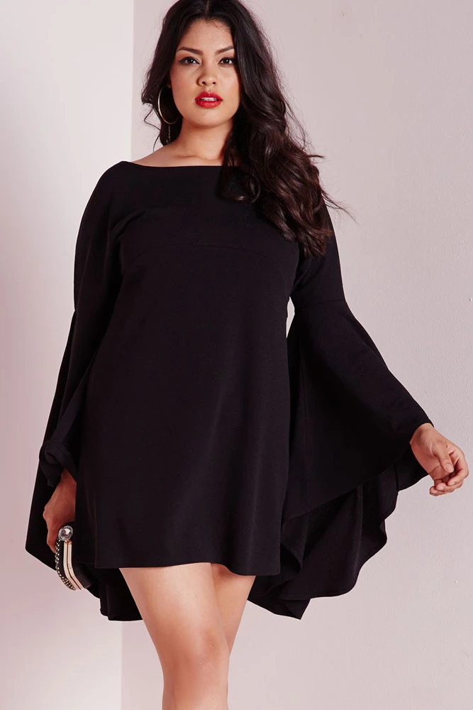 plus bell sleeve dress