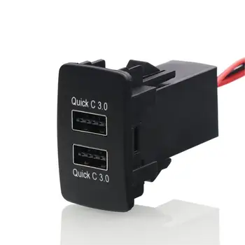 デュアル QC3.0 USB インタフェースソケット高速車の充電器、急速充電車の充電器のホンダ、シビック、 spirior 、 CRV 、フィットジャズ、市、アコード