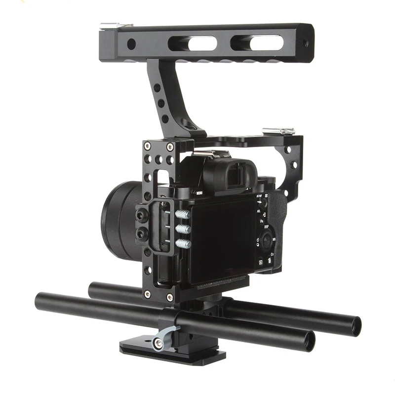 

VELEDGE VD-07 Rod Rig DSLR Camera Video Cage Kit Stabilizer For Sony GH4 A7S A7 A7R A7RII A7SII Camera Accessories Durable
