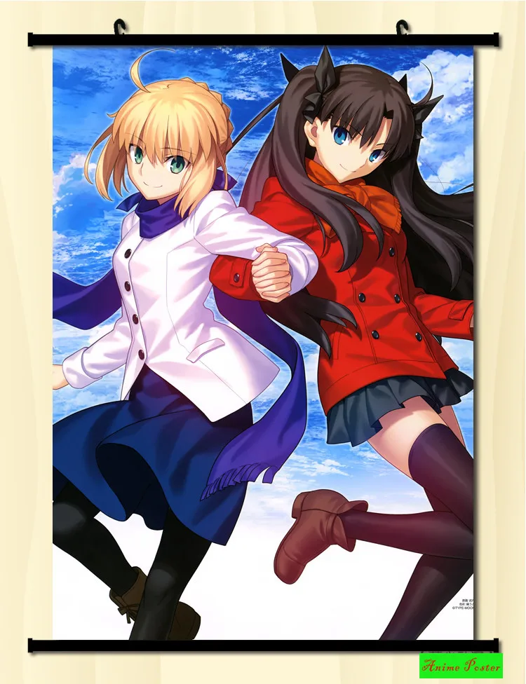 

SABER FATE Wall Scroll Printed Painting Home Decor Japanese Cartoon Decoration Poster 60*90cm