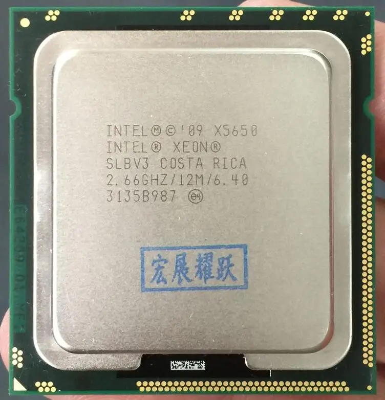 ПК компьютер Intel Xeon процессор X5650(12 м кэш, 2,66 ГГц, 6,40 GT/s Intel QPI) LGA 1366 ServerCPU