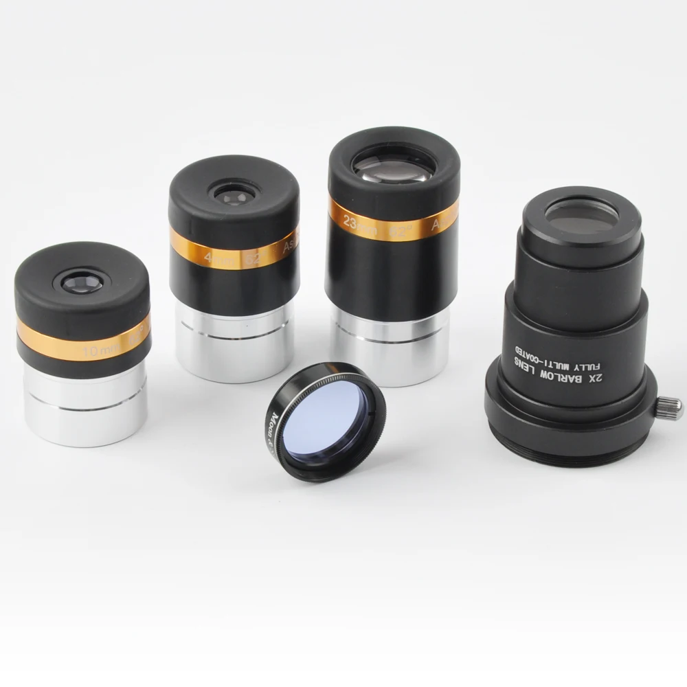 Telescope Eyepiece Set Aspheric 4/10/23mm 1.25" Wide Angle 62 Deg