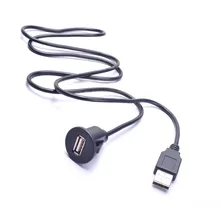Universal Auto USB Extension Cable Dashboard Flush Mount for Car Radio Stereo Android Wince Head Unit DVD CD Media Player 3 Feet