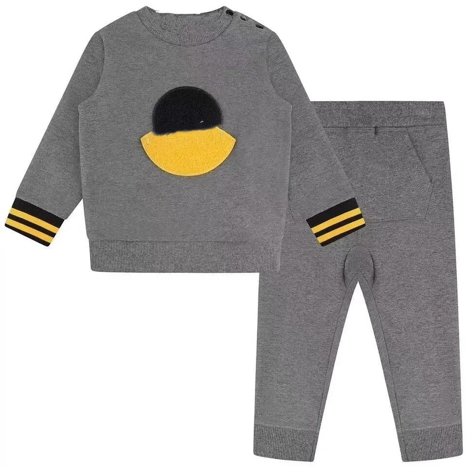 

2019 in stock brand Kid Clothes Set 2 Pcs Print Sweatshirt Plus Long Pants for Children Autumn Casual Clothes Size 2-16Y