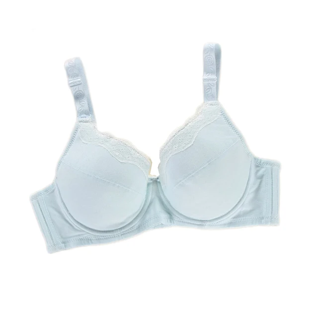 Pink Blue Lace Underwired Maternity Bras Cotton Breast Feeding
