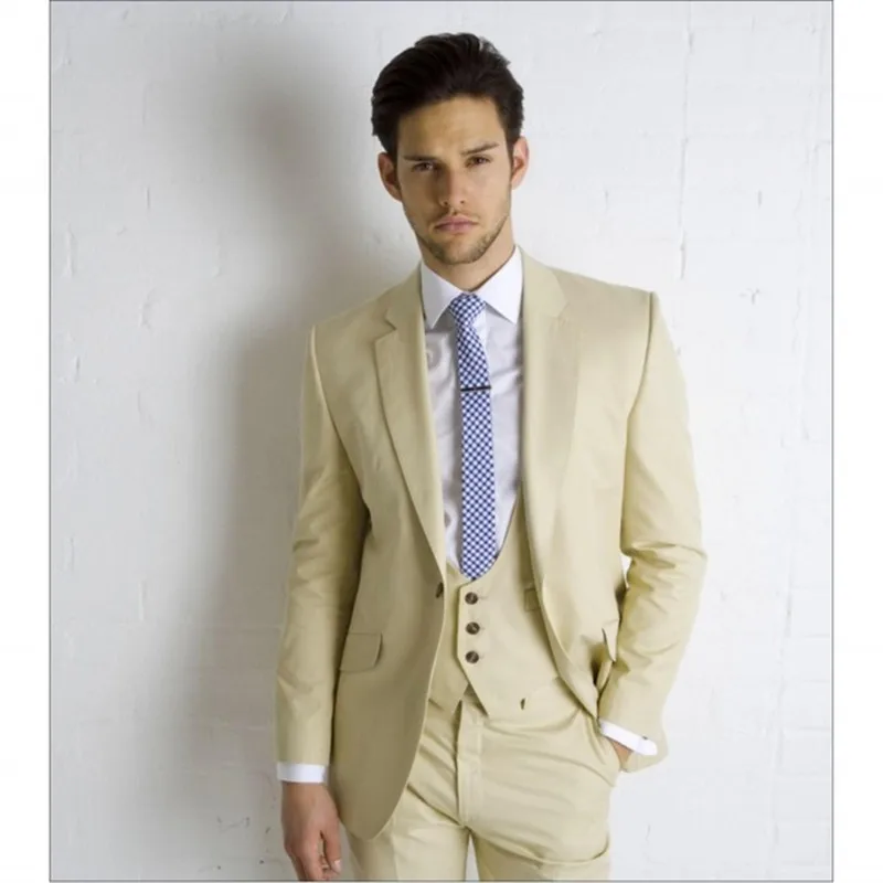 

Men's Wear High Quality Men Suits Groomsmen Custom Wedding Suit One Button Three Piece Suit Wedding Suit(Jacket+Pants+vest) A027
