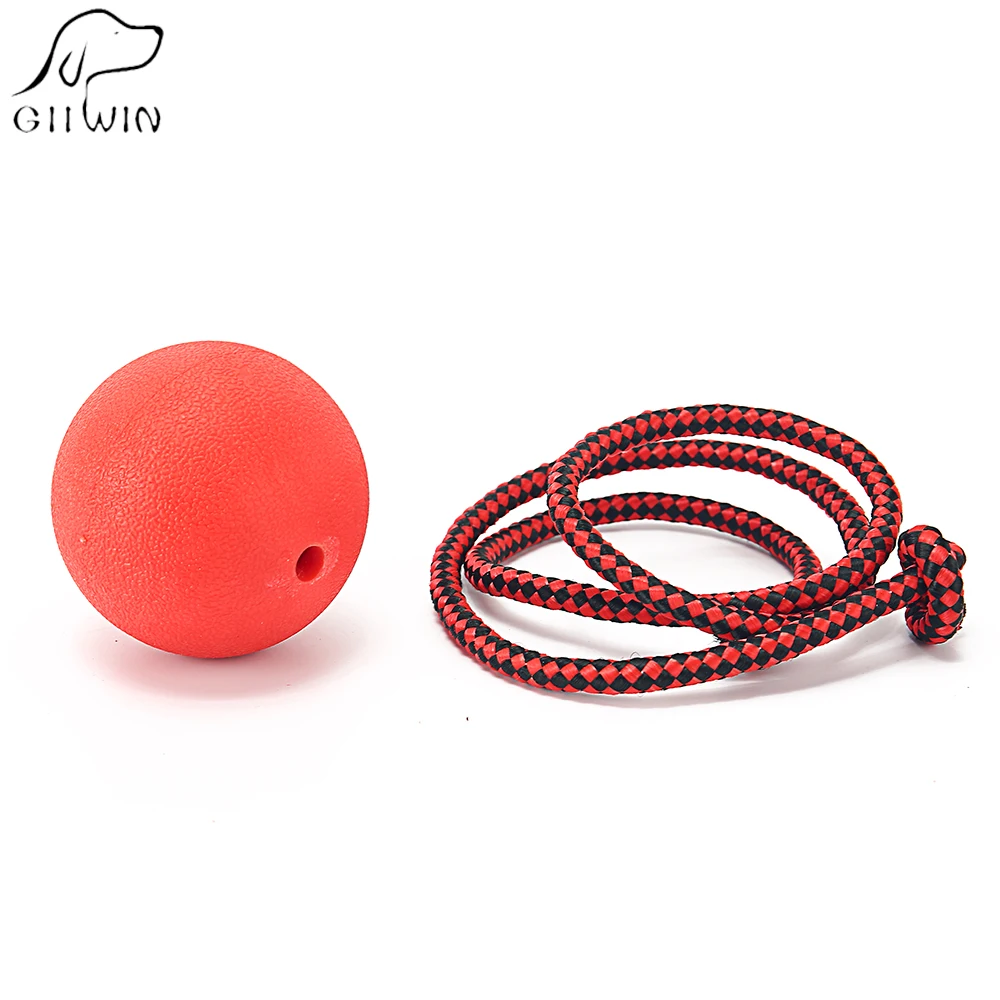 

Pet Toys Resistant Bite Ball Toy With Rope Portable Ball Dog Play Toys Pet Dogs Solid Elastic Balls For Pets Molar Toy HZ0001