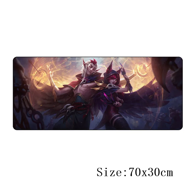 700*300 коврик для мыши большие игровые коврики для проекта League of legends zed yasuo yi ashe Lucian для League of legend горячая распродажа - Цвет: Серебристый