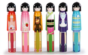 

10PCS Wholesale Fedex Free Three-folding Doll Umbrella Water Proof Sun Rain Umbrella Silver Coating Children Kids Gift Cute