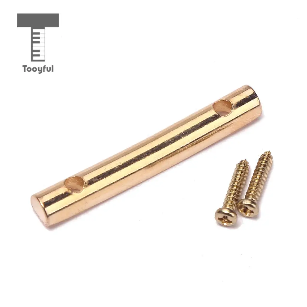 Tooyful Gold String Retainers Bars Tension Bars with Mounting screws For Tremolo Systems Electric Guitar Accessories 42mm
