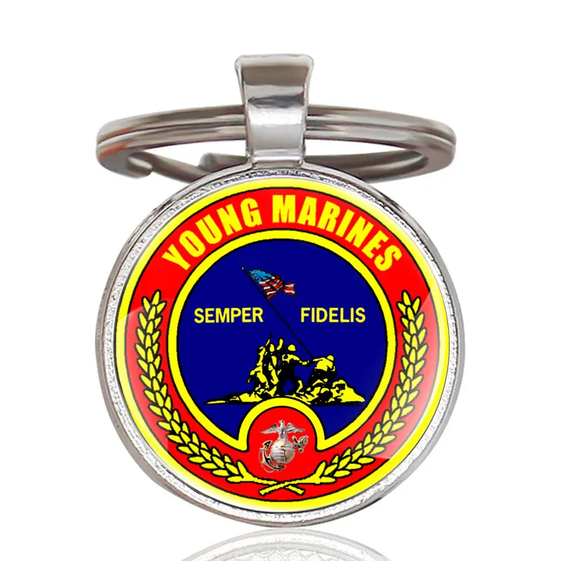 Соединенные Штаты молодых морпехов Semper Fidelis подарочный набор ювелирных изделий имеют карманные часы, кулон ожерелье, брелок, браслет с коробкой