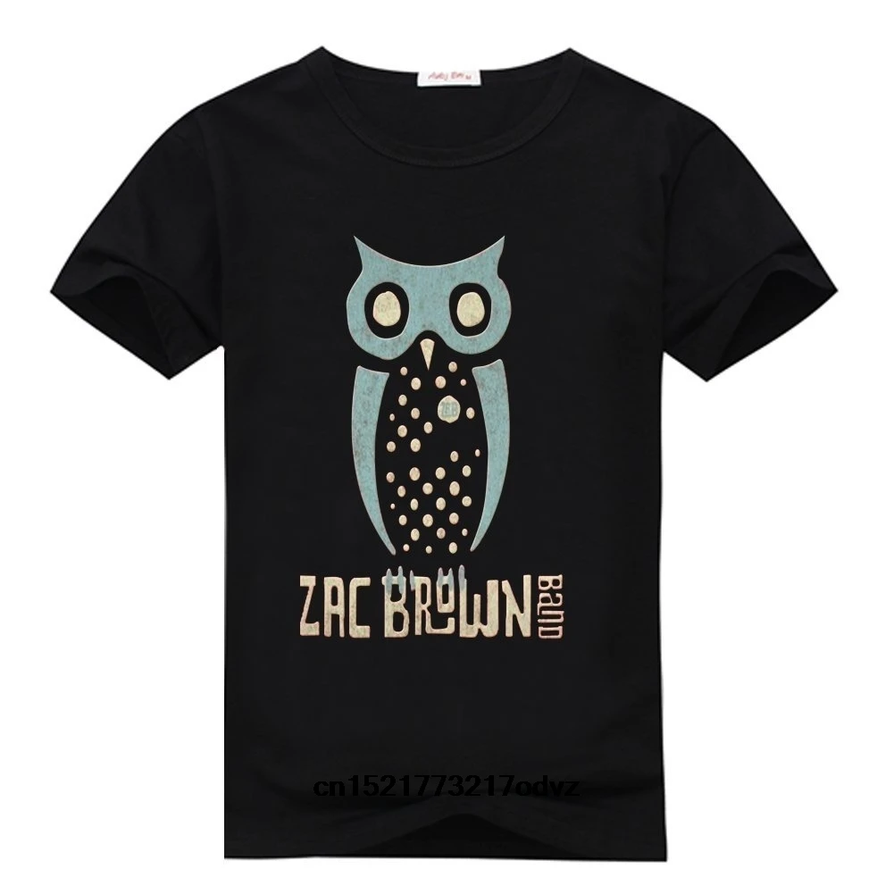 Men T shirt Zac Brown Band Zbb Owl Logo Classic Top funny t shirt