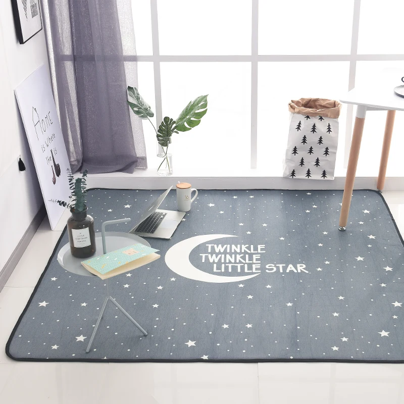 Простой стиль большой ковер декоративные коврики для гостиной/спальни чайный стол коврики детские ползающие ковры моющиеся коврики