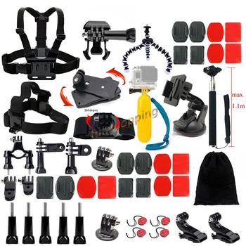

Accessories Set for Gopro Outdoor Sports Kit Go pro Accessories for Gopro Hero 4 3+ 3 Sj4000 sjcam Camera xiaomi yi accessories