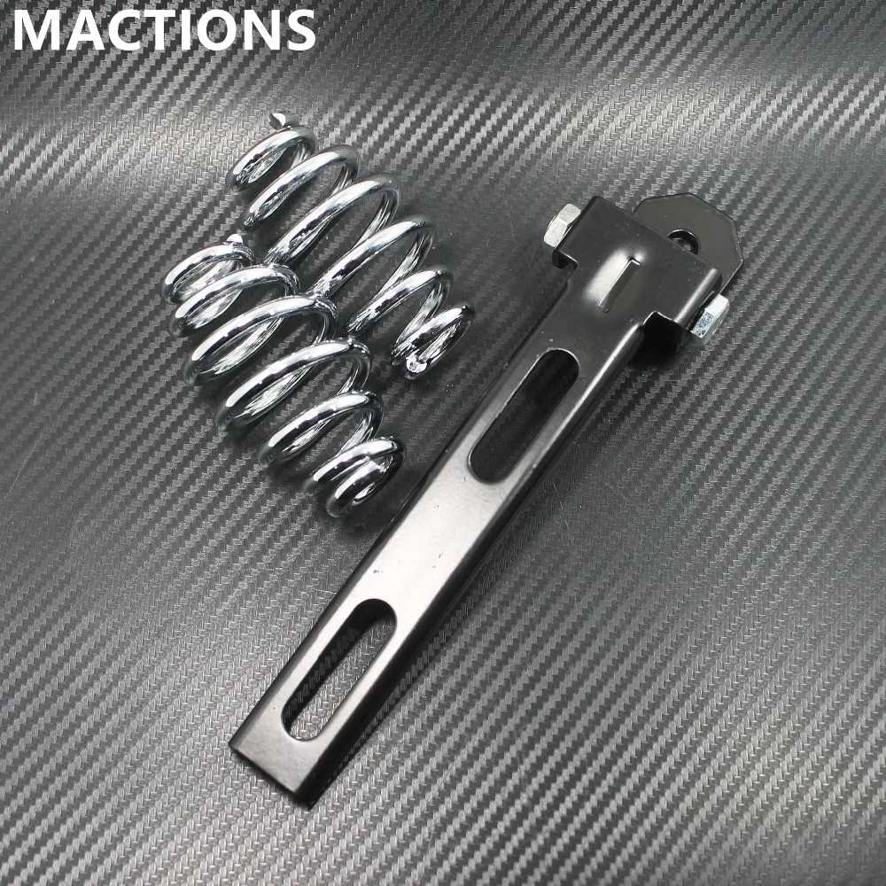 Solo Seat Mount Kit Bracket w/ 3" Barrel Spring Motorcycle Parts Black